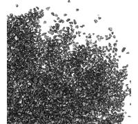 PATIKIL 200g Crushed Glass Glitters, 2-4 mm Colorful Irregular Glass Chips Chunky Glass Glitters Stones for Nail Art DIY Craft Jewelry, Black