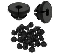 PATIKIL 200pcs Cable Railing Rubber Grommets for 1/8" 3/16" 5/32" Cables, Cable Railing Grommet Hardware Kit for Metal Running Tube Posts Deck Wire Rope Protective Sleeves, Black