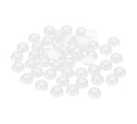 PATIKIL 200Pcs Flatback Pearls Beads for Crafting, 12mm Half Round Resin Beads Flatback Pearls for Nail Charms Handmade Phone Case Embellishment, White
