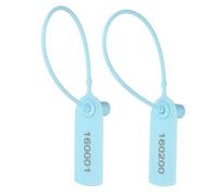 PATIKIL 200pcs Plastic Tamper Seals, Plastic Security Seals Disposable Numbered Zip Ties Safety Tags Cable Labels Self Locking for Inventory Labeling Clothes Signage Shipping, Blue