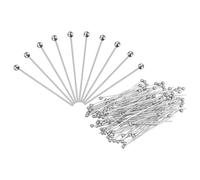 PATIKIL 200Pcs Silver Plated Ball Head Pins 24 Gauge 40mm Wire Head Pins Brass Round Ball Head Pins Metal End Head Pins for DIY Craft Bracelets