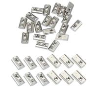 PATIKIL 2020 Series M3 t Slot Nuts, 20pcs Roll-in Spring Ball Loaded Elastic Nuts with 6mm Slot for Aluminum Extrusion Profile Rail 3D Printer, Silver