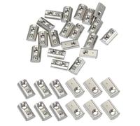 PATIKIL 2020 Series M4 t Slot Nuts, 20pcs Roll-in Spring Ball Loaded Elastic Nuts with 6mm Slot for Aluminum Extrusion Profile Rail 3D Printer, Silver