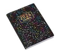 PATIKIL 2026 Daily Planner Notebook, 4.2 x 3.1" 64 Sheets Undated to Do List Daily Weekly Monthly Goals Pocket Notebook for Office Home Study Work Weeding Time Management, Colorful Black