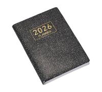 PATIKIL 2026 Daily Planner Notebook, 4.2 x 3.1" 64 Sheets Undated to Do List Daily Weekly Monthly Goals Pocket Notebook for Office Home Study Work Weeding Time Management, Star Black