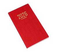 PATIKIL 2026 Daily Planner Notebook, 6.8 x 3.8" 64 Sheets Undated to Do List Daily Weekly Monthly Goals Pocket Notebook for Office Home Study Work Weeding Time Management, Red