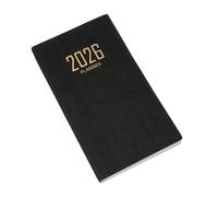 PATIKIL 2026 Daily Planner Notebook, 6.8 x 3.8" 64 Sheets Undated to Do List Daily Weekly Monthly Goals Pocket Notebook for Office Home Study Work Weeding Time Management, Black