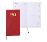 PATIKIL 2026 Planner Notebook, A6 64 Sheets Undated to Do List Daily Weekly Monthly Goals Tracker Pocket Notebook for Office Home Study Work Time Management Fitness Habit, Red