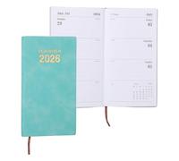 PATIKIL 2026 Planner Notebook, A6 64 Sheets Undated to Do List Daily Weekly Monthly Goals Tracker Pocket Notebook for Office Home Study Work Time Management Fitness Habit, Cyan