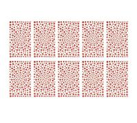PATIKIL 2090 Pcs Acrylic Gem Sticker, 4 Size 3/4/5/6mm Self Adhesive Rhinestones Face Gem Stones Bling Jewelry for Nail Art Craft Clothes DIY Makeup Decoration Party, Red
