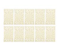 PATIKIL 2090 Pcs Acrylic Gem Sticker, 4 Size 3/4/5/6mm Self Adhesive Rhinestones Face Gem Stones Bling Jewelry for Nail Art Craft Clothes DIY Makeup Decoration Party, Light Gold