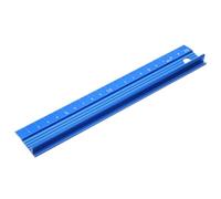 PATIKIL 20cm/8" Aluminum Cutting Rule Ruler, L-Type Cutting Ruler with Non Slip Rubber Backing Measuring Tool Accessory for Safe Use Cut Length Measurement, Blue