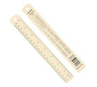 PATIKIL 20cm/8" Metal Ruler, 2 Pack Aluminum Alloy Rulers with Centimeters, Millimeters, Inches and Conversion Table Straight Edge Ruler for Writing Machinist Drafting, Yellow