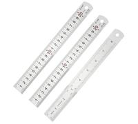 PATIKIL 20cm/8" Metal Straight Ruler, 3Pcs Stainless Steel Ruler Etching Process Inch Millimeter Graduations for Measuring Engineer Construction