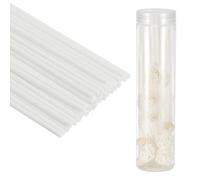 PATIKIL 20CM/8Inch Reed Diffuser Stick, 50 Pack Fiber Aroma Fragrance Refill Sticks Replacement with PET Bottle for Home Office Hotel Party Wedding, White