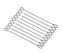 PATIKIL 20cm Safety Cable Lock, 9Pcs Stainless Steel 2mm Dia Security Wire Rope with Double Loop Double Loop for Stage Lighting Luggage Lock, Black