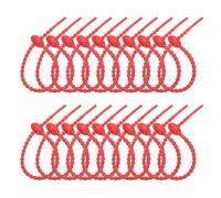 PATIKIL 20cm Silicone Cable Ties, 20pcs Rubber Reusable Twist Zip Ties Organizer for Home Office Kitchen Food Bags Wires Adjustable Bag Clip, Deep Red