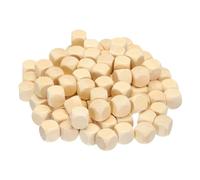 PATIKIL 20mm Blank Wooden Dice, 100 Pack Unfinished Wooden Blocks 6 Sided Wood Cube with Rounded Corners Square Wood Blocks for DIY Craft Projects