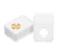PATIKIL 20mm Coin Slab Display Holder, 5Pcs Clear Coin Case Storage Plastic Four-Point Box for Coin Collectors Collection Protection Organize