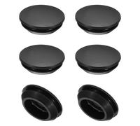 PATIKIL 20mm Diameter Silicone Round Snap, 6 Pcs in Type Locking Furniture Hole Plug Button Protective Cover Cap Head Fit for 20-22mm Hole for Seal Bulkhead Cylinder Hole, Black