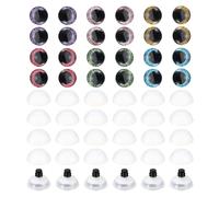 PATIKIL 20mm Flash Safety Eyes, 48 Pcs Doll Eyes Realistic Colorful Crocheting Safety Eye for Decor Crochet Accessories Dolls Craft, Mixed Colors