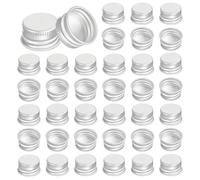 PATIKIL 20mm Metal Round Screw Lids, 54 Pcs Aluminum Mason Jar Lids Screw Top Caps for Lab Home Storage Jars Gallon Jugs Glass Snack Containers Liquid Storage, Silver Tone