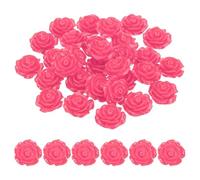 PATIKIL 20mm Rose Flower Resin Cabochon, 30 Pcs Mini Rose Flower Flatback Resin for Scrapbooking DIY Crafts Phone Case Decor Jewelry Making, Rose Red
