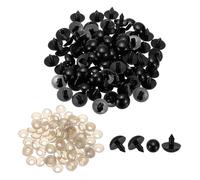 PATIKIL 20mm Safety Eyes, 130 Pcs Plastic Craft Eyes with Washers Safety Eyes for Stuffed Animals Crochet Toys Dolls DIY Craft Making, Black