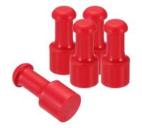 PATIKIL 20mm Stamp Rubber Round Handle, 5 Pack Rubber Knobs Stamp Mounts Drawer Pulls for Stamp Making DIY Crafting Scrapbooking, Red