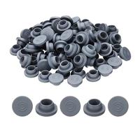 PATIKIL 20mm Vials Rubber Stoppers, 100 Pcs Self Injection Ports Mushroom Butyl Rubber Bottle Stopper for Glass Vial Liquid Culture Jars, Grey