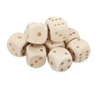 PATIKIL 20mm Wooden Dice, 10Pcs Numbers 1-6 Cube Dice with Round Corner 6 Sides Square Wood Blocks for DIY Craft Projects