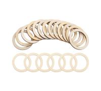 PATIKIL 20mm Wooden Rings for Crafts, 100 Pack Natural Wood Rings Unfinished Wood Loop Circle Wood Pieces for Christmas Ornaments Macrame DIY Crafting