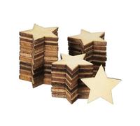 PATIKIL 20mm Wooden Stars, 300 Pack Unfinished Wood Stars Blank Wooden Cutouts Ornaments Natural Wood Pieces for Christmas Party Craft Projects