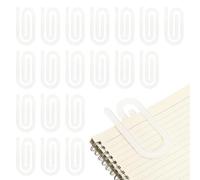PATIKIL 20Pack Acrylic Paper Clip, 1.97 x 3.94 Inch Loop Shape Huge Blank Sublimation Paper Clip Bookmarks with Card for Office Holders Envelope DIY Crafts Gifts Home, Clear