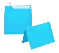 PATIKIL 20Pack Lake Blue 5x7 Envelopes with Cards, Self Seal A7 Envelopes with Folded Cardstock for Greeting Cards Wedding Greeting Birthday Invitations Letter Mailing