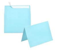 PATIKIL 20Pack Light Blue 4x6 Envelopes with Cards, Self Seal A6 Envelopes with Folded Cardstock for Greeting Cards Wedding Greeting Birthday Invitations Letter Mailing