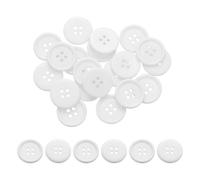 PATIKIL 20Pcs 40L 4-Hole Resin Sewing Buttons for Crafts, 25mm 1" Round Clothing Fastener Round Resin Buttons for DIY Sewing Clothes Fabric Pants Dress Skirt Crafts Replacement, White