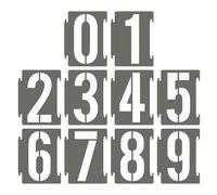 PATIKIL 20Pcs 7 Inch Large Number Stencils, 0-9 Address Number Stencil, Reusable Plastic Digital Templates for Crafts Drawing Wood Stencils White