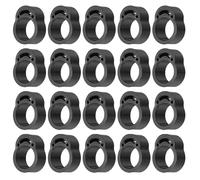 PATIKIL 20pcs Door Handle Stopper, 17mm Hole Door Knob Stoppers Wall Protector Bumpers Reusable PVC Plastic Silicone for Home Cabinets Lever Buffer Shield, Black(Single Hole)