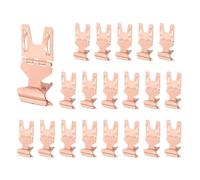 PATIKIL 20Pcs Metal Sign Clips, Rotatable Sign Holder Stand Clips Label Display Rack Merchandise Price Tag Clamps for Supermarket Retail Display, Rose Gold