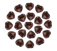 PATIKIL 20Pcs Natural Heart Shaped Crystal Stone, 0.6 Inch 3/8" Thick Mini Polished Love Gemstone Crystal, Pocket Rock Engraved Worry Stones for Women Gifts Meditation, Mahogany Obsidian