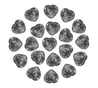 PATIKIL 20Pcs Natural Heart Shaped Crystal Stone, 0.6 Inch 3/8" Thick Mini Polished Love Gemstone Crystal, Pocket Rock Engraved Worry Stones for Women Gifts Meditation, Map Stone