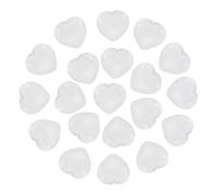 PATIKIL 20Pcs Natural Heart Shaped Crystal Stone, 0.6 Inch 3/8" Thick Mini Polished Love Gemstone Crystal, Pocket Rock Engraved Worry Stones for Women Gifts Meditation, Clear Quartz