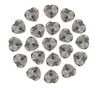 PATIKIL 20Pcs Natural Heart Shaped Crystal Stone, 0.6 Inch 3/8" Thick Mini Polished Love Gemstone Crystal, Pocket Rock Engraved Worry Stones for Women Gifts Meditation, Tianshan Blue
