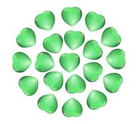 PATIKIL 20Pcs Natural Heart Shaped Crystal Stone, 0.6 Inch 5/16" Thick Mini Polished Love Gemstone Crystal, Pocket Rock Engraved Worry Stones for Women Gift Meditation, Green Cats Eye
