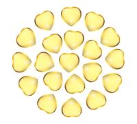 PATIKIL 20Pcs Natural Heart Shaped Crystal Stone, 0.6 Inch 5/16" Thick Mini Polished Love Gemstone Crystal, Pocket Rock Engraved Worry Stones for Women Gift Meditation, Citrine