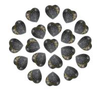 PATIKIL 20Pcs Natural Heart Shaped Crystal Stone, 0.6 Inch 5/16" Thick Mini Polished Love Gemstone Crystal, Pocket Rock Engraved Worry Stones for Women Gift Meditation, Bloodstone