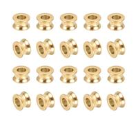PATIKIL 20Pcs Stainless Steel Big Hole 18k Gold Paracord Column Beads Grooved Tube Loose Column Spacer Beads 3mm Large Hole for DIY Accessories Bracelet Necklace Jewelry Making