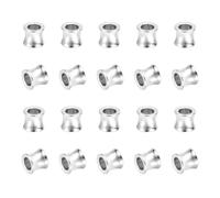 PATIKIL 20Pcs Stainless Steel Big Hole Silver Paracord Column Beads Grooved Tube Loose Column Spacer Beads 6mm Large Hole for DIY Accessories Bracelet Necklace Jewelry Making