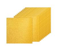 PATIKIL 20Sheets Gold Glitter Cardstock, 12x12In Glitter Paper Card Stock Shiny Scrapbook 250gsm Sparkly Paper Large Shimmer for Crafts Scrapbook DIY Art Wedding Party
